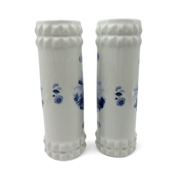 DELFT BLUE Dutch Windmill Vase Set Holland Vintage 9" - Picture 4 of 9